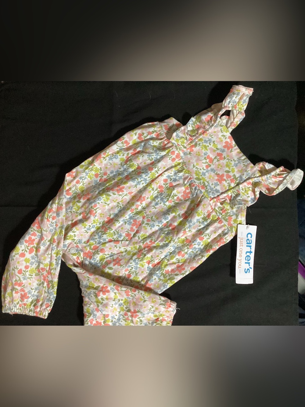 Carter's Floral Ruffle-Strap Jumpsuit